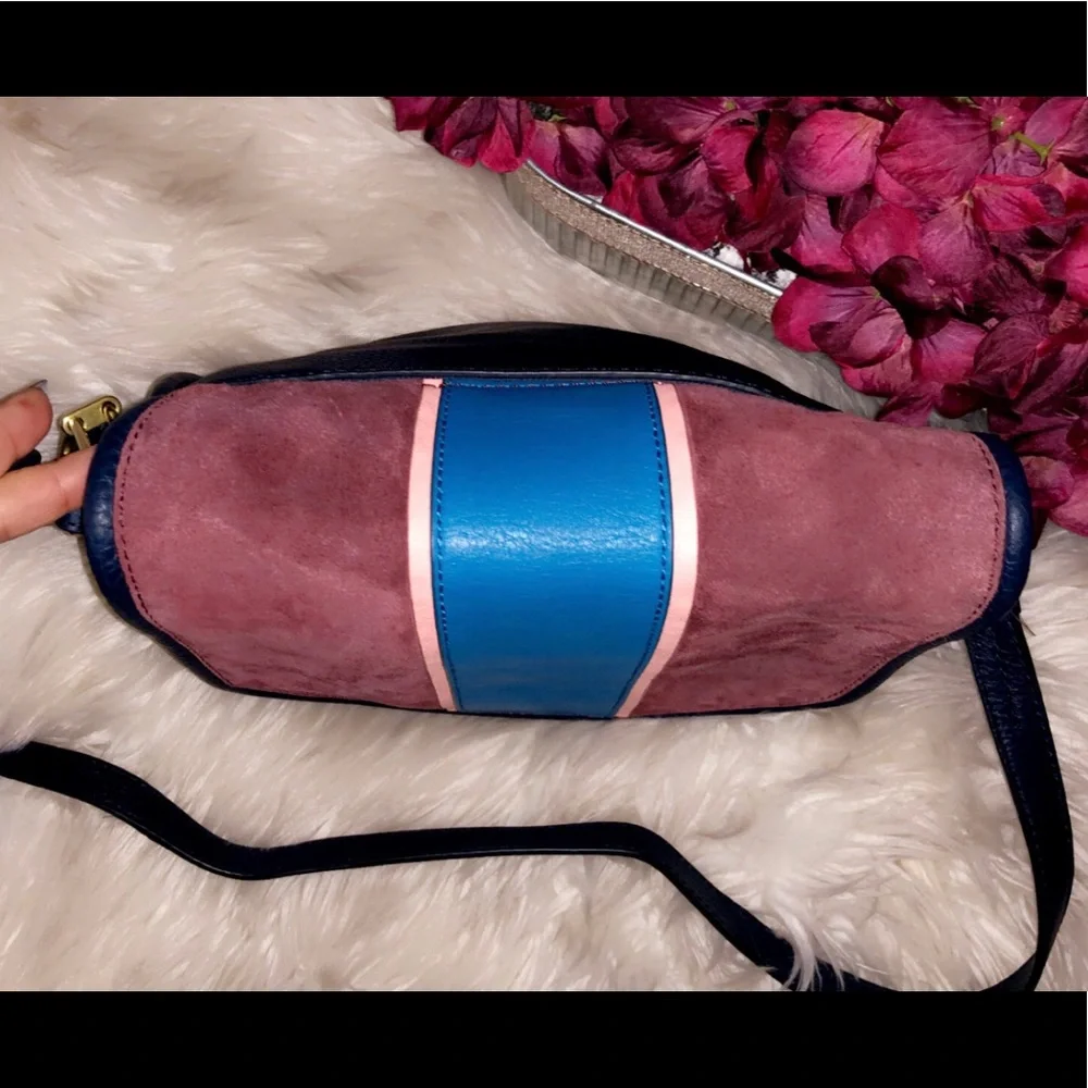 FOSSIL Color-block Crossbody Saddle Bag